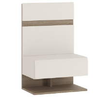 Darwin White Gloss Bedside Extension Table