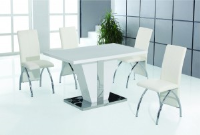 Delta Narrow White Gloss Dining Table Only