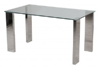 Demi Glass 140cm Dining Table