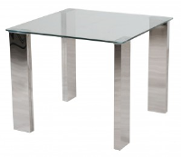 Demi Glass Small Square 90cm Dining Table