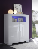 Dolce Italian Made White Gloss Highboard