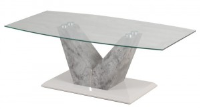 Dominico Grey Stone And Glass Coffee Table