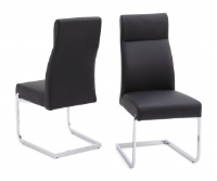 Donatello Black Leather Dining Chair