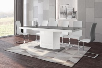 Dorinda White And Grey Extendable Dining Table 160-256cm