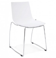 Duran White Plastic Dining Chair