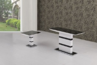 Ebru White/Black Console Table