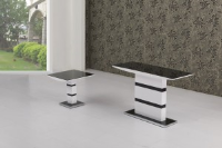 Ebru White/Black Side Table