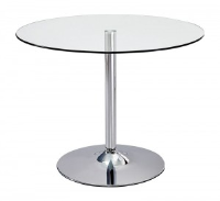 Eleanor Round Glass Dining Table 100cm