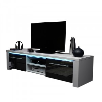 Emerson White/Black High TV Stand 140cm