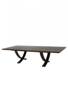 Emile Extendable High Gloss Ebony Macassar Dining Table 180-240cm