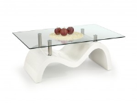 Emm White Gloss Coffee Table With Glass Top