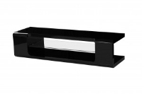 Evan High Gloss Black TV Stand 160cm