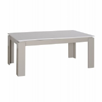 Felicia White Gloss And Taupe Extendable Dining Table 180-257cm