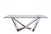 Florence Glass And Stainless Steel Coffee Table