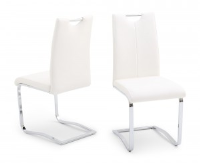 Gabrielle White Leather Dining Chair