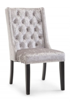 Gemima Silver Buttoned Back Velvet Dining Chair