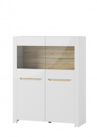 Glacier Low White Gloss Display Cabinet