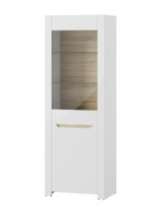 Glacier White Gloss Narrow Display Cabinet