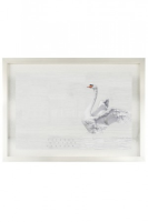 Grace Stunning Swan Wall Art With Crystals