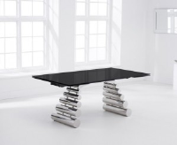 Griffin Bold Black Glass Extending Dining Table 180cm-260cm