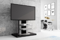 Hancock High Gloss Black TV Stand With Mount