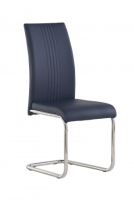 Hannah Blue Leather Dining Chair