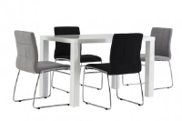 Hannah Dining Table 120cm With 4 Maru Chairs-Choice Of Colour Chairs