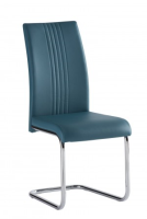 Hannah Teal Blue Leather Dining Chair