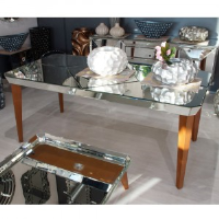 Harlow Mirrored Glass Dining Table 181cm