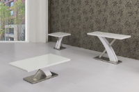 Harmony High Gloss White And Chrome Console Table