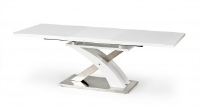 Harmony White high Gloss Extending Dining Table  WITHOUT GLASS TOP 160-220cm