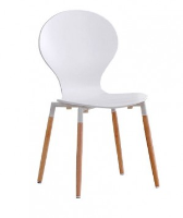 Harper White And Beech Dining Chair