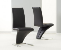Harry Black Leather Dining Z Chair