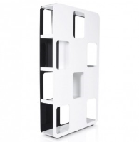 Henry Contemporary Black And White Bookcase