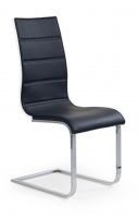 Hettie White Gloss And Black Leather Dining Chair