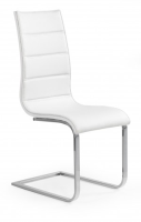 Hettie White Gloss And Leather Dining Chair
