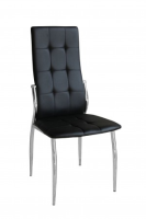 Hilda Black Leather Dining Chair