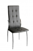 Hilda Grey Leather Dining Chair