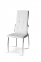 Hilda White Leather Dining Chair