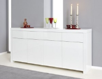 Hunniford 4 Door White Gloss Sideboard 180cm