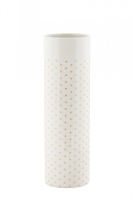 Imani Tall White And Gold Vase