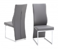Imperial Grey Leather Dining Chair