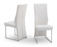 Imperial White Leather Dining Chair
