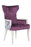 Isla Fuchsia Dining Chair / Accent Chair With Cream Gloss Frame
