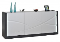 Jasper Grey Wood & White Gloss Sideboard - 2 Sizes