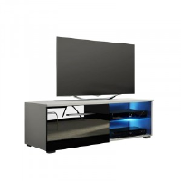 Jax White/Black High Gloss TV Stand 100cm