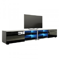Jax White/Black High Gloss TV Stand 200cm