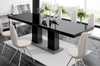 Jayden Black High Gloss Extendable Dining Table 160cm