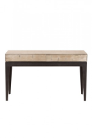 Jett High Gloss Black With Rustic Top Console Table 150cm