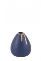 Kasha Cobalt Blue And Gold Ceramic Vase